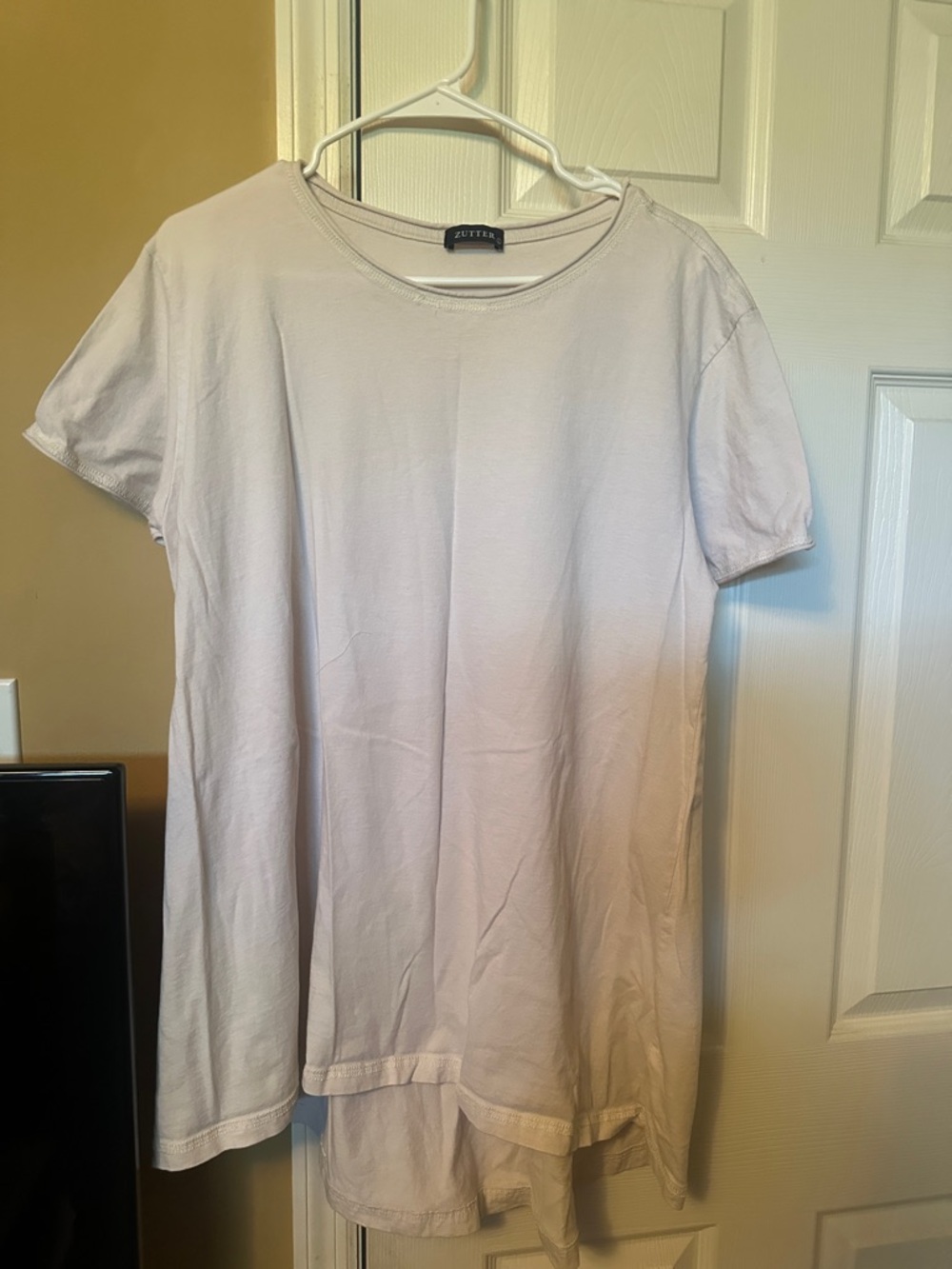 Zutter Women's Cream Short Sleeve Tunic
